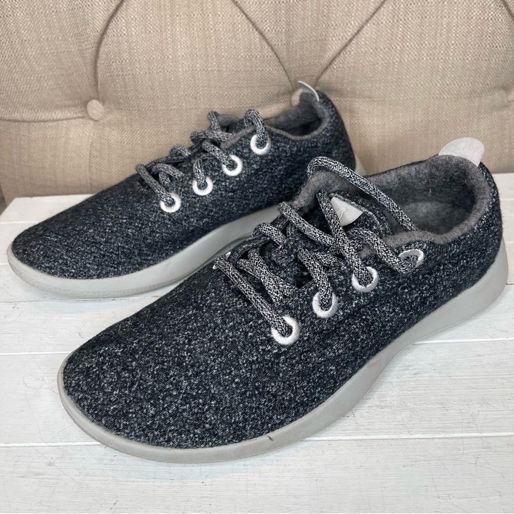 Allbirds Wool Runners Ray Running Shoes Women's 8 Fabric Heather Blue Gray - Picture 3 of 11